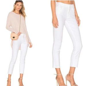 NWT MOTHER The Looker Crop Jeans in Glass Slipper White
